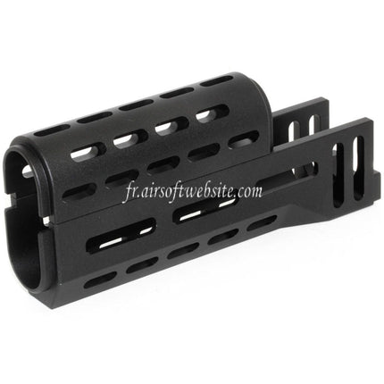 CYMA 155mm CNC Aluminum Haut Bas M-LOK Garde-Main Type-A Convient pour E&L CYMA Tokyo Marui AK47 Série AEG Fusil Airsoft Noir