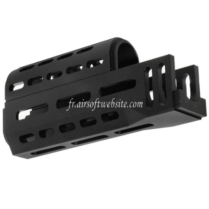 CYMA 155mm CNC Aluminum Haut Bas M-LOK Garde-Main Type-A Convient pour E&L CYMA Tokyo Marui AK47 Série AEG Fusil Airsoft Noir