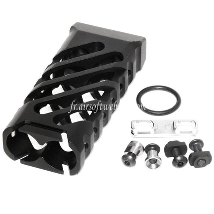 5KU CNC Aluminum KeyMod M-LOK Ultralight Vertical Poignée Type-2 Noir