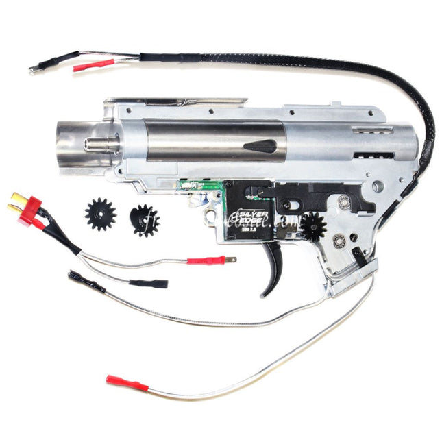 APS SDU 2.0 e-Silver Edge Version 2 V2 Vitesse Boîte QD Quick Change Spring System Convient pour M4 M16 Série AEG Fusil Airsoft Arrière Câblage