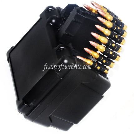 Golden Eagle 2600 Billes Électrique Chargeur Tambour Convient pour Golden Eagle FightLite MCR LMG M4 Série AEG Fusil Airsoft Noir
