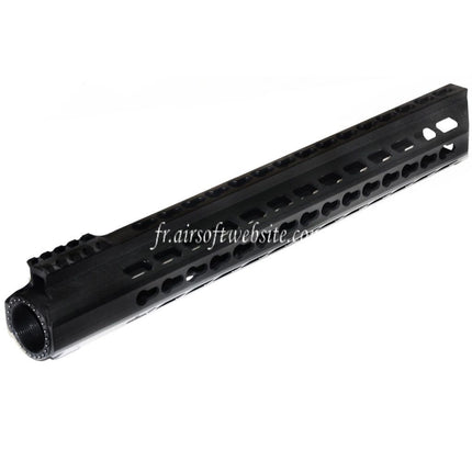 Golden Eagle 390mm Aluminium Free Float Keymod RAS Handschutzschiene passend für Golden Eagle 3202 M200 Sniper Airsoft Gewehr Schwarz