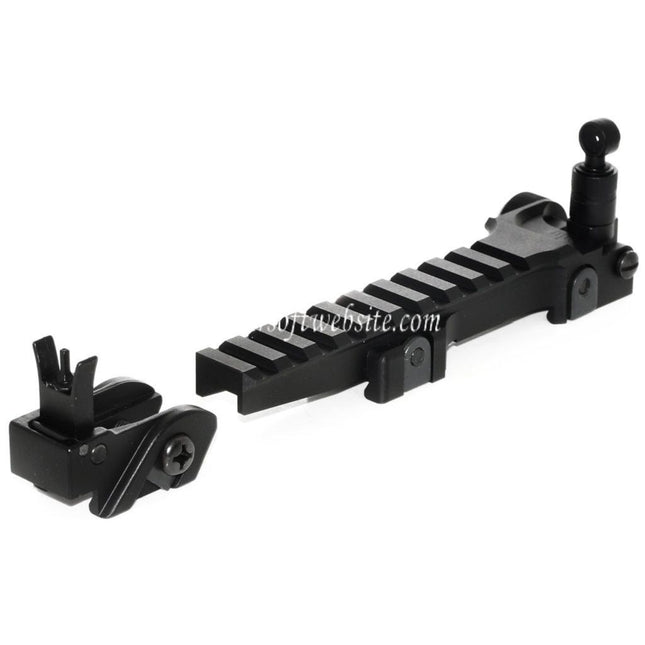 DOUBLE BELL KAC Style Rabattable Viseur Rail Set Convient pour G36 Série AEG GBB Fusil Airsoft Noir