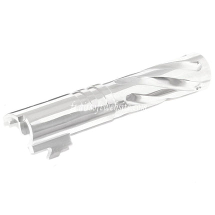 5KU 4.3 Pouces Acier Inoxydable Tornade Style Spirale Canon Extérieur +11mm CW sens horaire Convient pour Tokyo Marui Hi-Capa 4.3 GBB Pistolet Airsoft