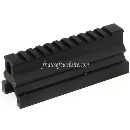 CYMA 130mm Haut Bas 20mm Rail Lunette Montage Set Convient pour CYMA Tokyo Marui VFC MP5 Série GBB AEG Fusil Airsoft Noir