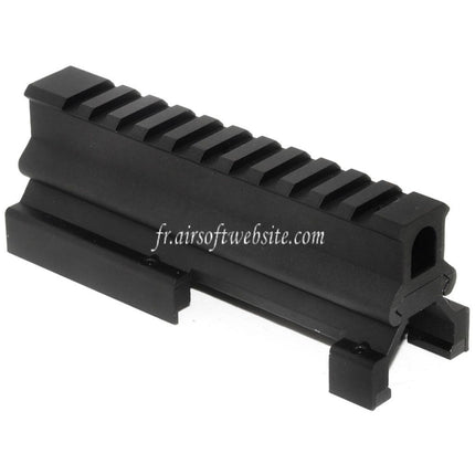 CYMA 130mm Haut Bas 20mm Rail Lunette Montage Set Convient pour CYMA Tokyo Marui VFC MP5 Série GBB AEG Fusil Airsoft Noir