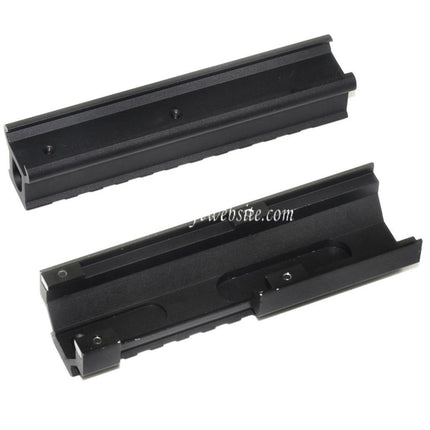CYMA 130mm Haut Bas 20mm Rail Lunette Montage Set Convient pour CYMA Tokyo Marui VFC MP5 Série GBB AEG Fusil Airsoft Noir