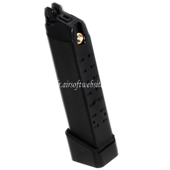 DOUBLE BELL 25 Billes Gaz Chargeur Convient pour G17 G18C G34 G35 G-Série GBB Pistolet Airsoft Noir