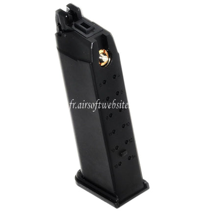 DOUBLE BELL 20 Billes Gaz Chargeur Convient pour G19 G23 G26 Série GBB Pistolet Airsoft Noir
