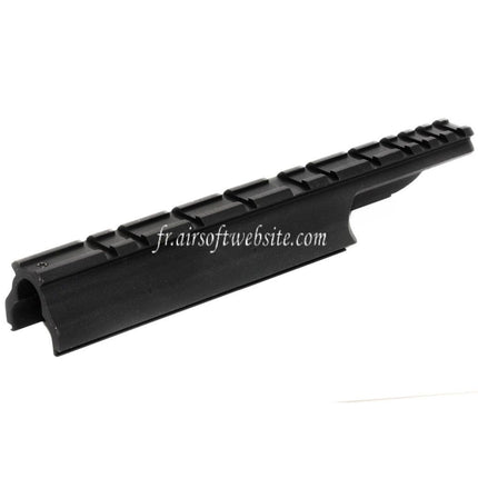 King Arms 218mm FAL Lunette Montage Base Rail Boîtier Couvre Convient pour King Arms FAL Série AEG Fusil Airsoft Noir