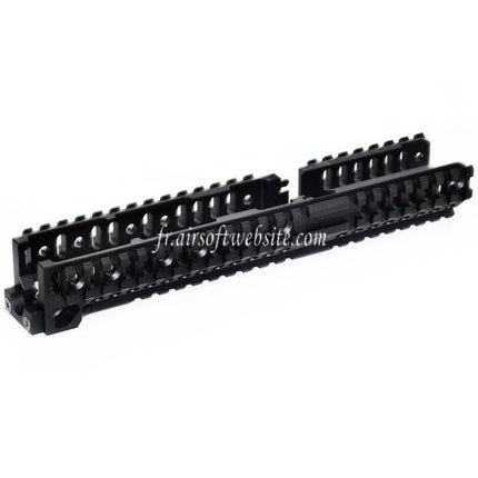 5KU CNC 254mm B30 Style Long Bas Rail de Garde-Main Convient pour CYMA AKM AK74 AK102 AK104 AK105 AK Série AEG Fusil Airsoft Noir