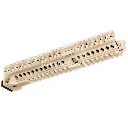 5KU CNC 254mm B30 Style Long Bas Rail de Garde-Main Convient pour D-Boys LCT GHK AKM AK74 AK102 AK104 AK105 AK Série AEG Fusil Airsoft Desert Tan
