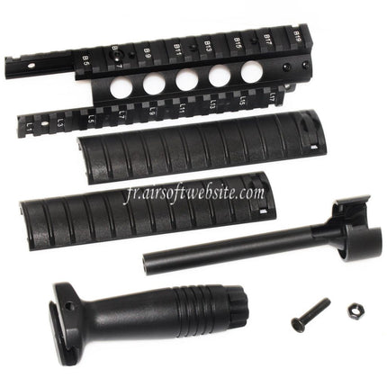 CYMA MP5 DX Interface Rail de Garde-Main avec QD Convient pourePoignée and Canon Extérieur Convient pour CYMA G&G Umarex Tokyo Marui MP5 Série AEG Fusil Airsoft Noir
