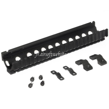 CYMA 242mm Aluminium Bas Rail de Garde-Main Convient pour CYMA G&P Tokyo Marui AK74 Série AEG Fusil Airsoft Noir