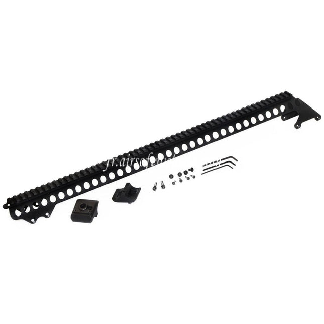 CYMA 537mm Aluminium Top Rail System Convient pour CYMA Tokyo Marui M870 Série Shotgun Airsoft Noir