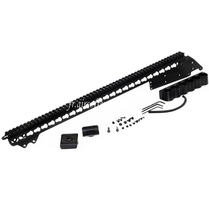 CYMA 537mm Aluminium KeyMod Top Rail System avec 6-Cartouche Collecteur Sac Convient pour CYMA Tokyo Marui M870 Série Shotgun Airsoft Noir