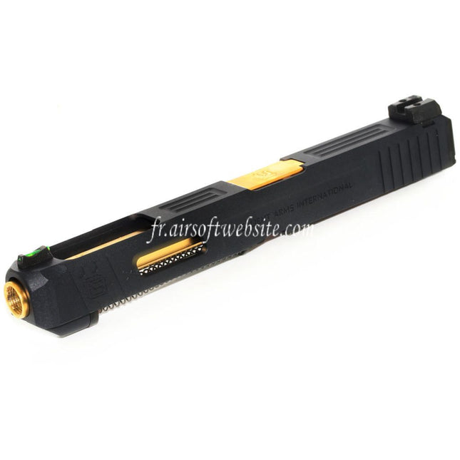 EMG Licensed SAI Tier One Competition Complète Haut Kit Or Canon Glissière Set Convient pour AW WE EMG BLU G17 G34 GBB Pistolet Airsoft Noir