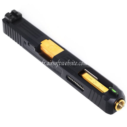 EMG Licensed SAI Tier One Competition Complète Haut Kit Or Canon Glissière Set Convient pour AW WE EMG BLU G17 G34 GBB Pistolet Airsoft Noir