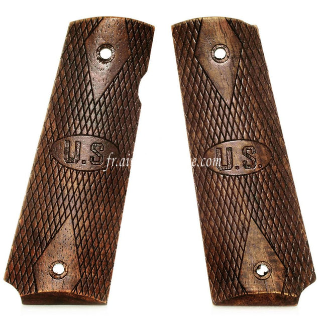 BOG Black Owl Gear US 1911 Wood Poignée Couvre Convient pour DOUBLE BELL ARMY AW WE KJ Tokyo Marui M1911 M.E.U Série 70 M45A1 WARRIOR GBB Pistolet Airsoft