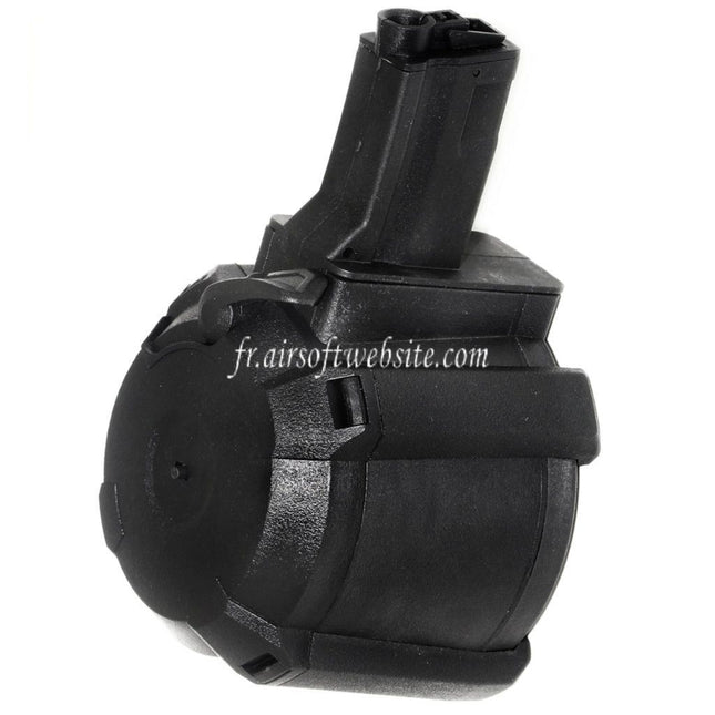 BATTLEAXE 1400 Billes Électrique Chargeur Tambour Convient pour MP5 Série AEG Fusil Airsoft Noir