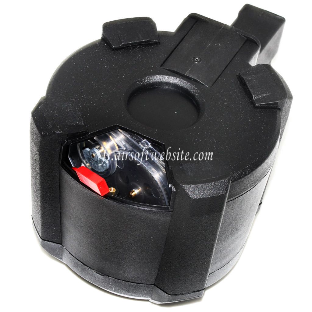 BATTLEAXE 1400 Billes Électrique Chargeur Tambour Convient pour MP5 Série AEG Fusil Airsoft Noir