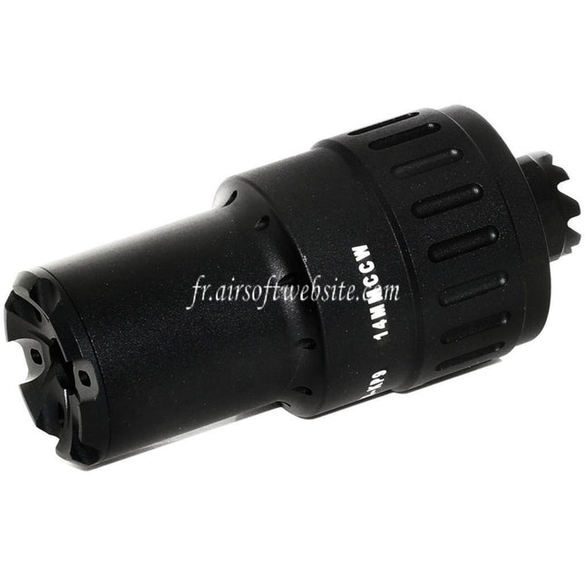 5KU 115mm MPI KP-9 Frein de Bouche Convient pour -14mm CCW sens antihoraire Canon Fusil Airsoft Noir