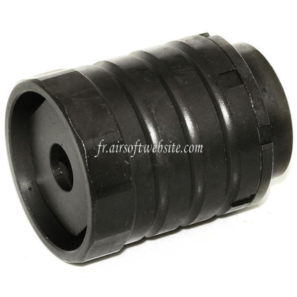 5KU 50mm 360 X37 Frein de Bouche Cache-Flamme avec Blast Shield Convient pour +24mm CW sens horaire Fileté Canon Fusil Airsoft Noir