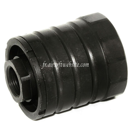 5KU 48mm 360 X37 Frein de Bouche Cache-Flamme avec Blast Shield Convient pour -14mm CCW sens antihoraire Canon Fusil Airsoft Noir