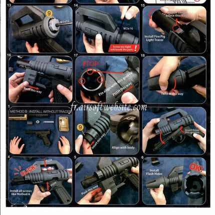 Show Guns Tactical SG Beam Spray Kit Type A Convient pour ACTION ARMY AAP-01 Série GBB Pistolet Airsoft