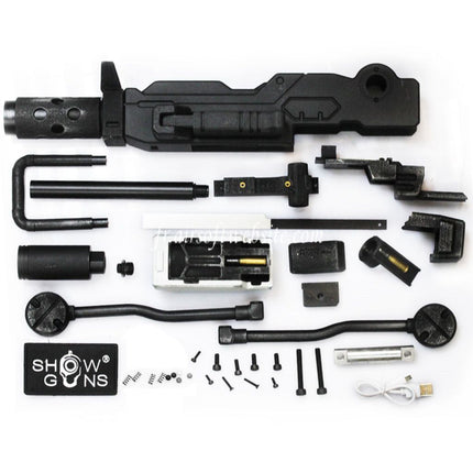 Show Guns Tactical SG RX-79 Gundam Ground Type MG100 Machine Gun Kit avec Fire Pig Light Tracer Convient pour Action Army AAP-01 Série GBB Pistolet Airsoft