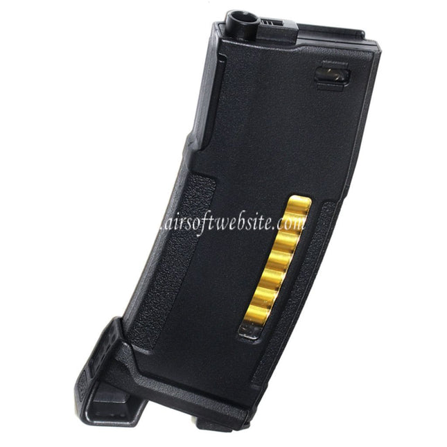 PTS 150 Billes Mid-Cap Enhanced Polymère Chargeur avec MAGPOD Base Plate Convient pour M4 M16 Série AEG Fusil Airsoft Noir