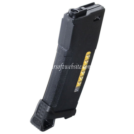 PTS 150 Billes Mid-Cap Enhanced Polymère Chargeur avec MAGPOD Base Plate Convient pour M4 M16 Série AEG Fusil Airsoft Noir