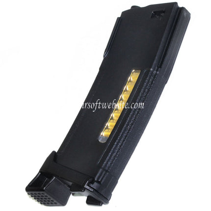 PTS 150 Billes Mid-Cap Enhanced Polymère Chargeur avec MAGPOD Base Plate Convient pour M4 M16 Série AEG Fusil Airsoft Noir