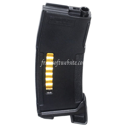 PTS 150 Billes Mid-Cap Enhanced Polymère Chargeur avec MAGPOD Base Plate Convient pour M4 M16 Série AEG Fusil Airsoft Noir