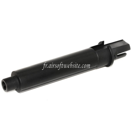 APS 5.375/5.875 Pouces Stubby Canon Extérieur -14mm CCW sens antihoraire Convient pour APS ASR Série M4 M16 AEG Fusil Airsoft Noir