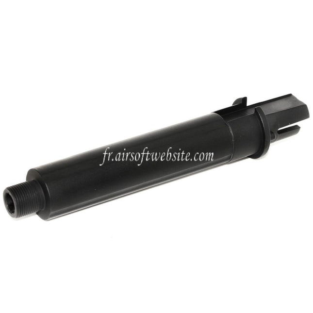 APS 5.375/5.875 Pouces Stubby Canon Extérieur -14mm CCW sens antihoraire Convient pour APS ASR Série M4 M16 AEG Fusil Airsoft Noir