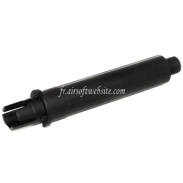 APS 5.375/5.875 Pouces Stubby Canon Extérieur -14mm CCW sens antihoraire Convient pour APS ASR Série M4 M16 AEG Fusil Airsoft Noir