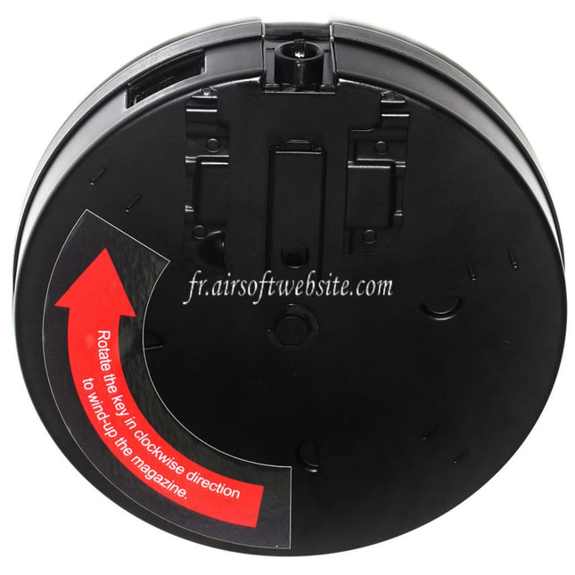 King Arms 450 Billes Chargeur Tambour Convient pour Tokyo Marui King Arms Thompson M1A1 M1928 Chicago Série AEG Fusil Airsoft Noir