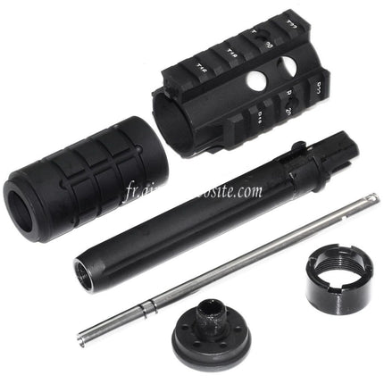 APS 166mm Mini Patriot Avant Kit Canon Extérieur Free Float Rail de Garde-Main Convient pour APS ASR Tokyo Marui M4 M16 Série AEG Fusil Airsoft Noir