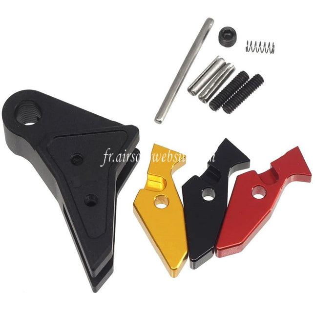 Guns Modify GM SA Flat 6061 Aluminum Réglable Gâchette Convient pour Tokyo Marui G17 Série GBB Pistolet Airsoft