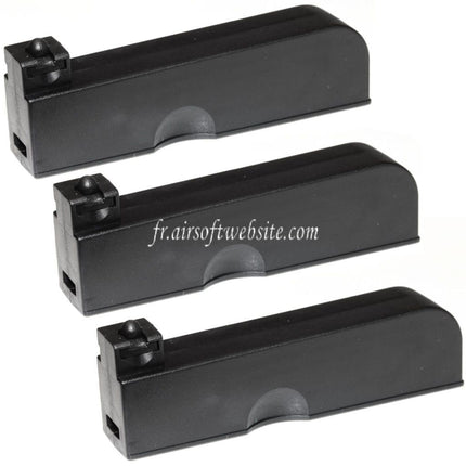 APS EMG 3 Pièces 30 Billes Chargeur Convient pour EMG Barrett Fieldcraft Bolt Action Sniper Fusil Airsoft Noir