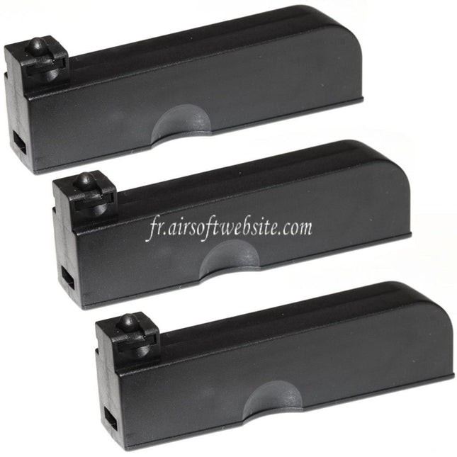 APS EMG 3 Pièces 30 Billes Chargeur Convient pour EMG Barrett Fieldcraft Bolt Action Sniper Fusil Airsoft Noir