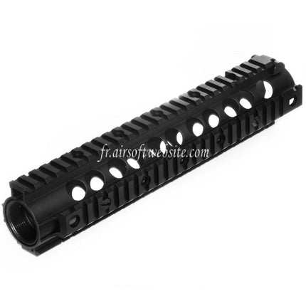CYMA 273mm SR16 URX RAS Garde-Main 4-Côtés Rail System Convient pour CYMA Tokyo Marui M4 M16 Série AEG Fusil Airsoft Noir