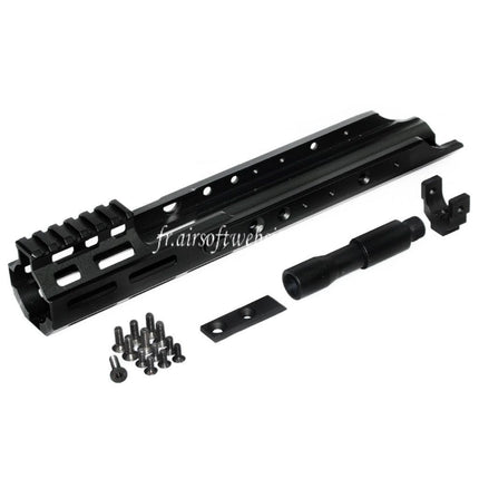 Airsoft Website CNC Aluminum 300mm KC Style MREX M-LOK Rail de Garde-Main Convient pour Double Bell BY-805 VFC WE-Tech Tokyo Marui SCAR Série AEG GBB Fusil