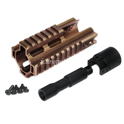 Airsoft Website CNC Aluminum 125mm 4-Côtés Rail Rail de Garde-Main Convient pour Double Bell BY-805 VFC WE-Tech Tokyo Marui SCAR Série AEG GBB Fusil