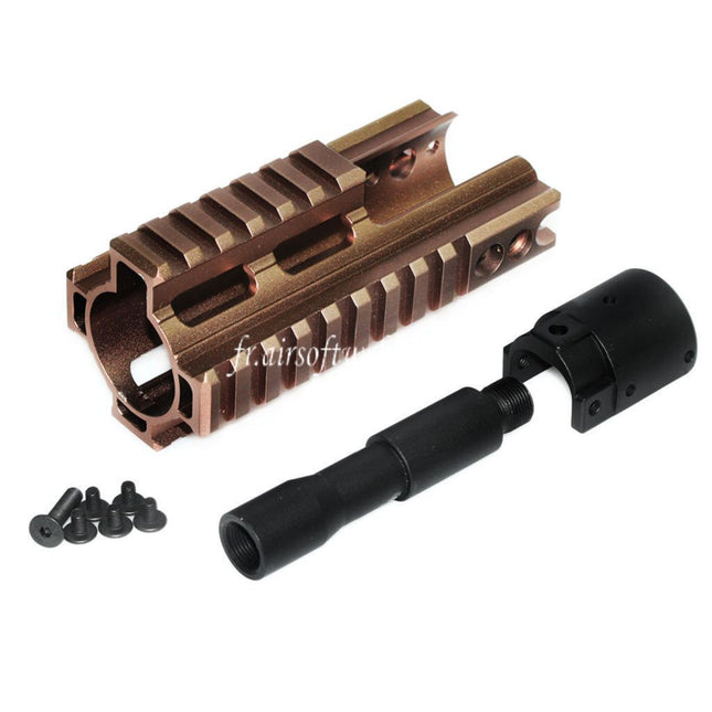 Airsoft Website CNC Aluminum 125mm 4-Côtés Rail Rail de Garde-Main Convient pour Double Bell BY-805 VFC WE-Tech Tokyo Marui SCAR Série AEG GBB Fusil