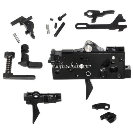 Guns Modify EVO Drop In CNC Full Acier Bas Parties G-Style Gâchette Set Convient pour GM Tokyo Marui M4 Série MWS GBB Fusil Airsoft