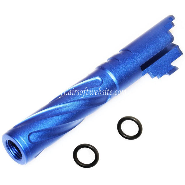 5KU 4.3 Pouces CNC Aluminium Tornade Style Spirale Canon Extérieur +11mm CW sens horaire Convient pour Tokyo Marui Hi-Capa 4.3 GBB Pistolet Airsoft