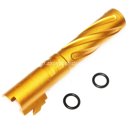 5KU 4.3 Pouces CNC Aluminium Tornade Style Spirale Canon Extérieur +11mm CW sens horaire Convient pour Tokyo Marui Hi-Capa 4.3 GBB Pistolet Airsoft