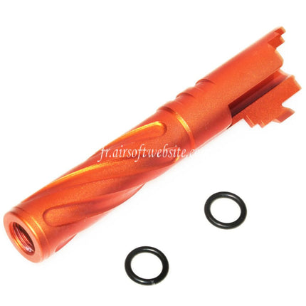 5KU 4.3 Pouces CNC Aluminium Tornade Style Spirale Canon Extérieur +11mm CW sens horaire Convient pour Tokyo Marui Hi-Capa 4.3 GBB Pistolet Airsoft